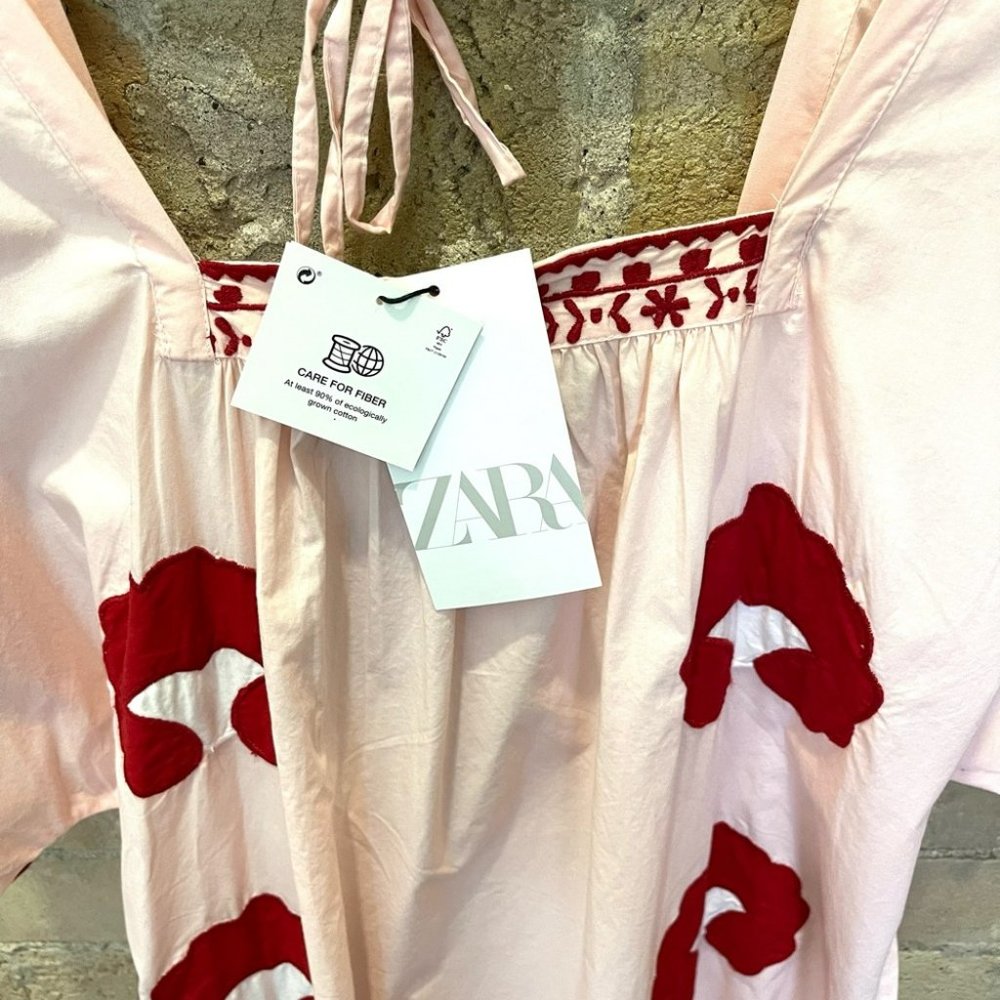 COPY - ZARA BNWT EmbroideredBoho Dress Floral Limited Edition Sz XS - Picture 4 of 9